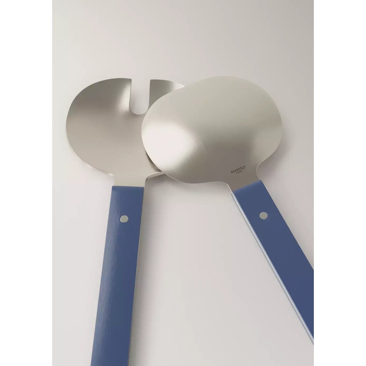 Lot 2 couverts de service 2 pièces acier inoxydable bleu encre, MANGO HOME
