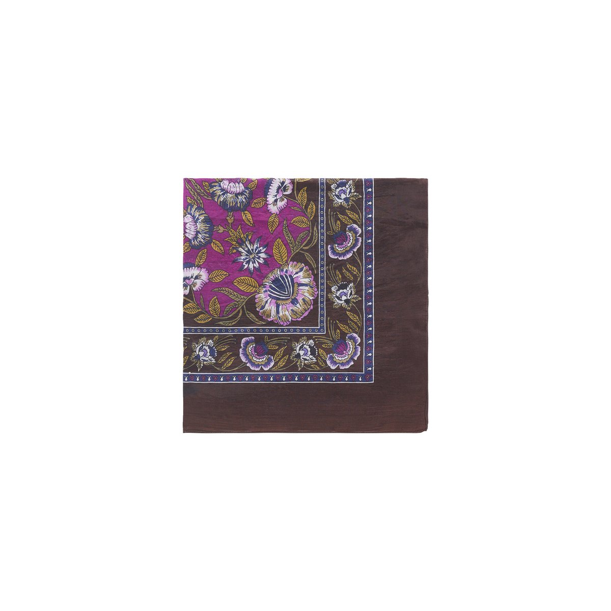 Foulard en soie LILYROSE marron foncé, CAROLL