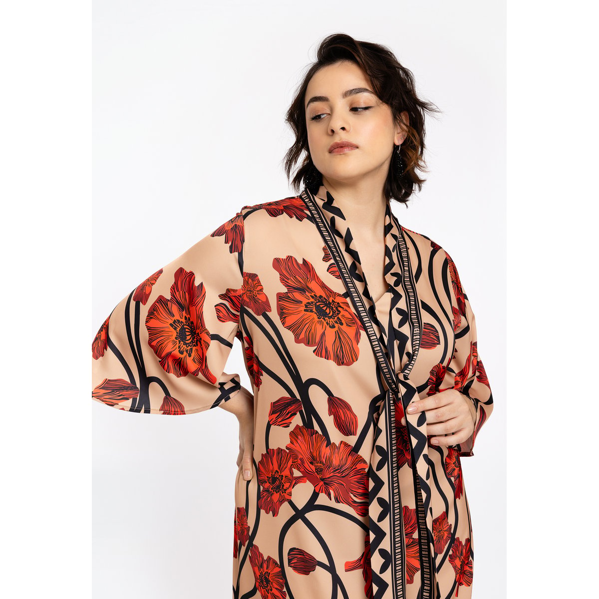 Robe imprimée rouge, YOEK