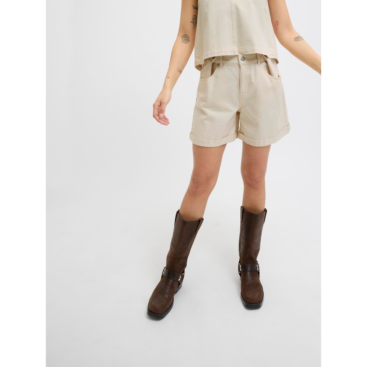 Short En Denim blanche - off-white denim, JJXX