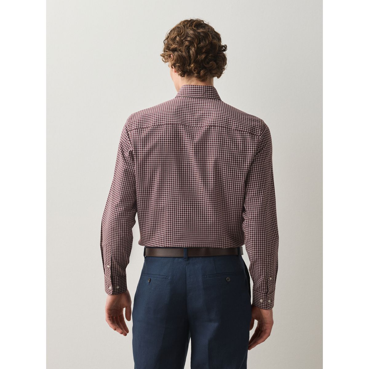 Chemise oxford , lot de 2 carreaux blancs/bordeaux, NEXT