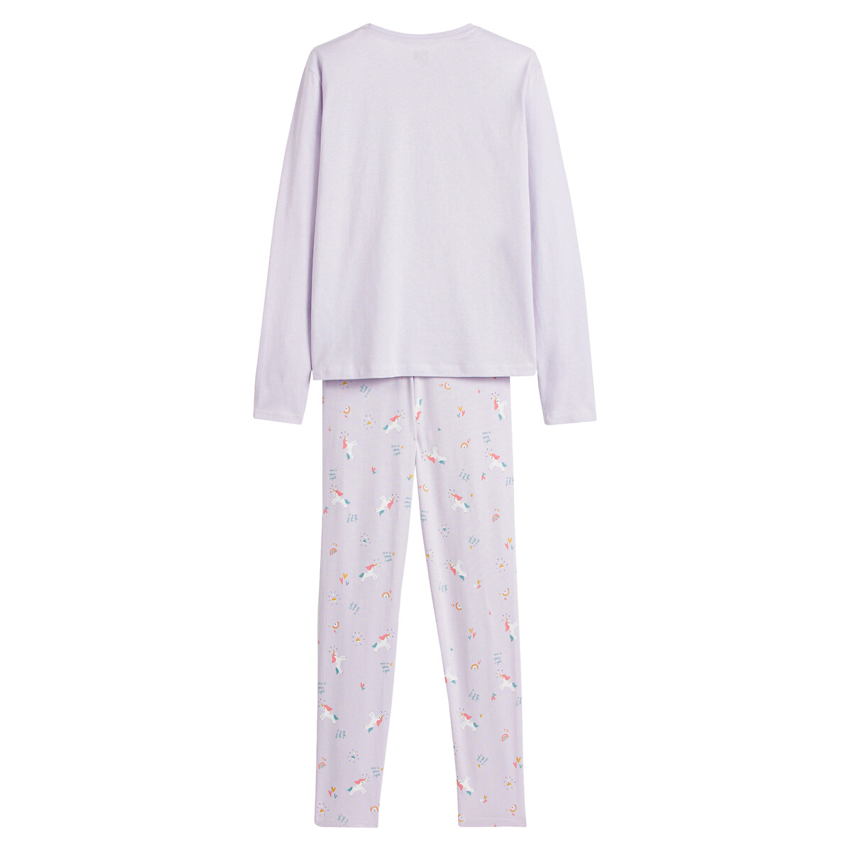 Unicorn Cotton Jersey Pyjamas mauve, LA REDOUTE COLLECTIONS