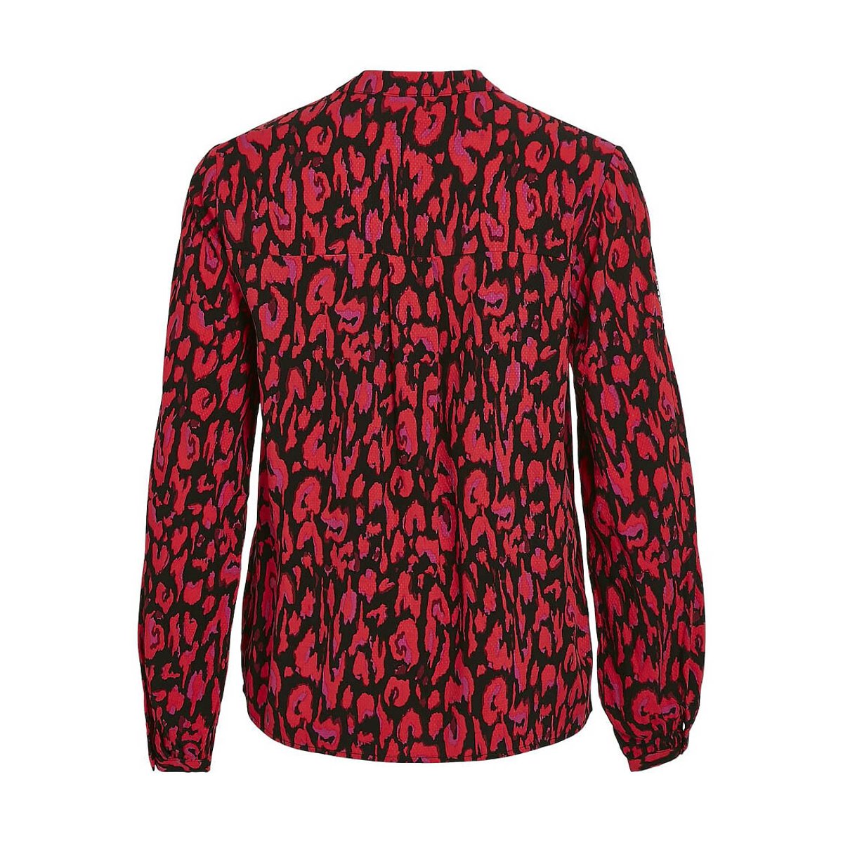 Printed Mandarin Collar Blouse red/black, VILA