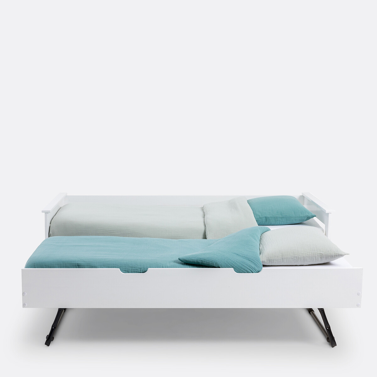 Lit banquette gigogne en pin, ELLIS blanc, LA REDOUTE INTERIEURS