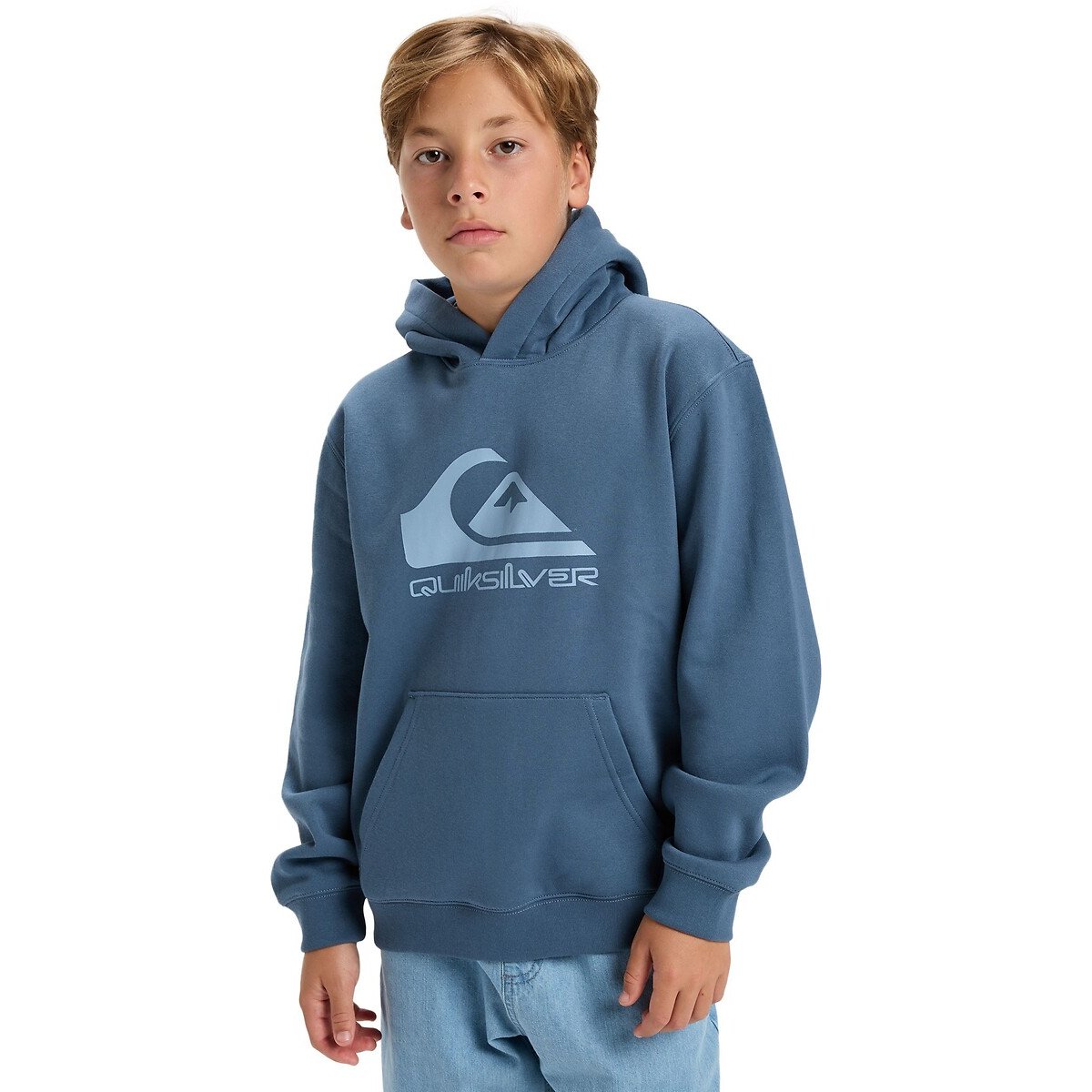 Sweat à capuche, molleton gratté bleu, QUIKSILVER