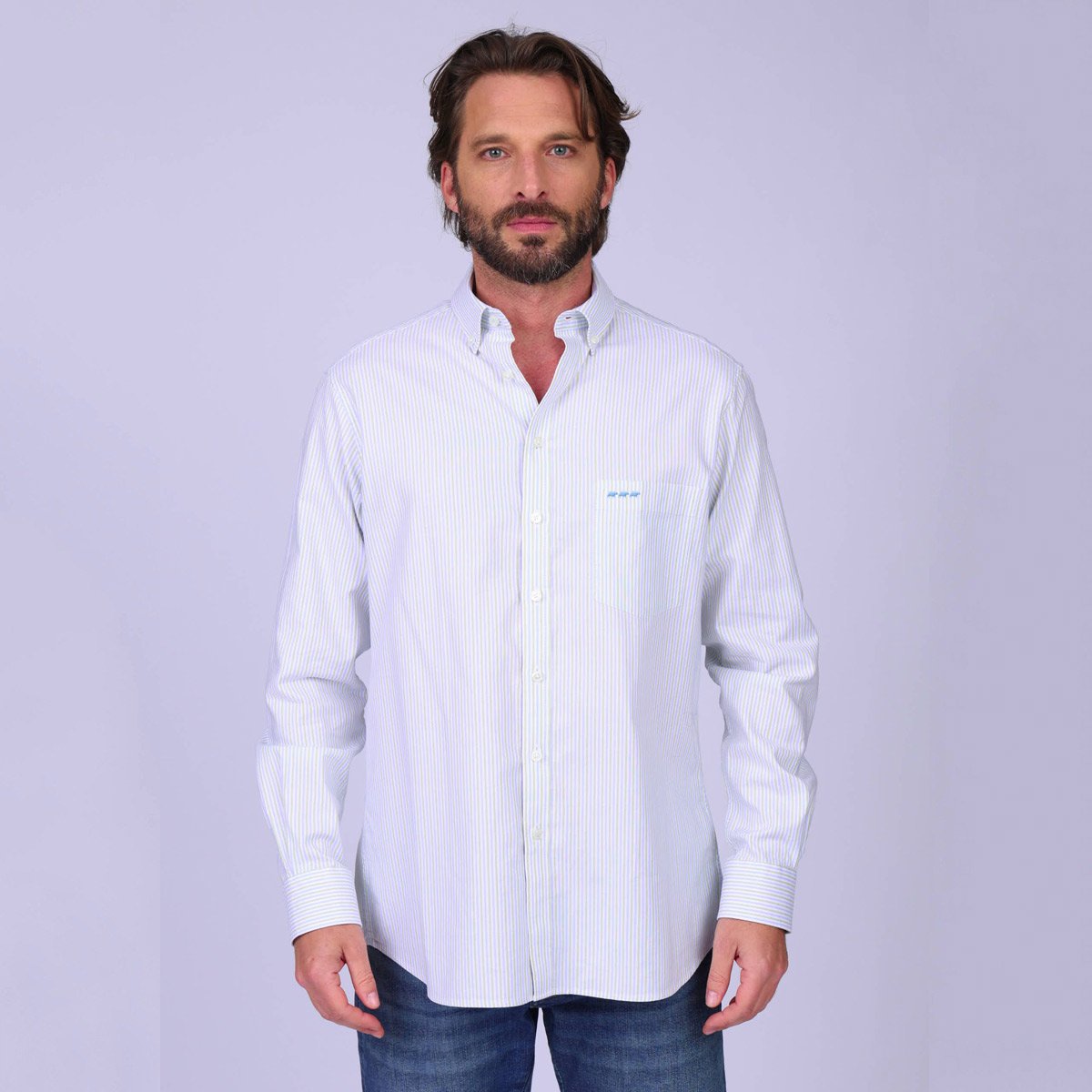Chemise Gilmer bleu ciel, MISE AU GREEN