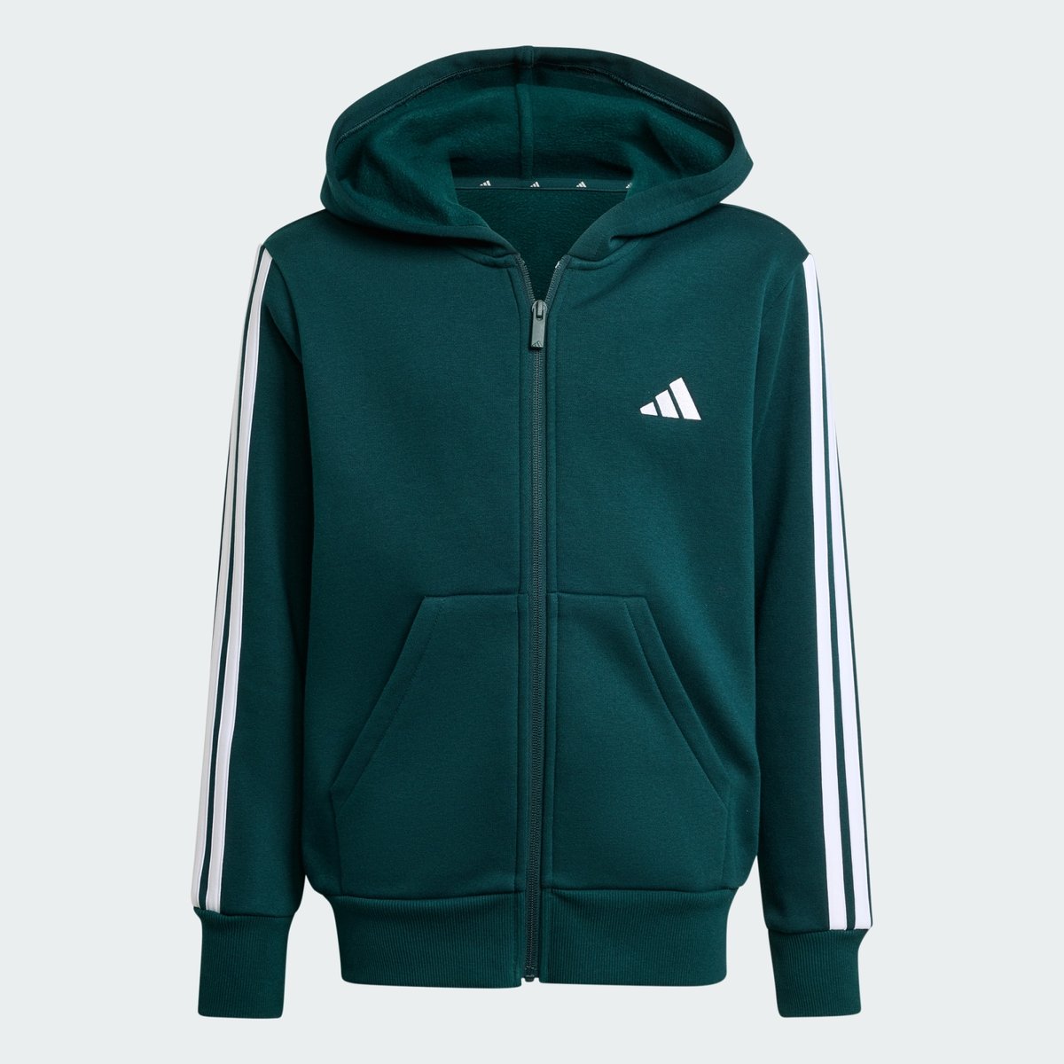 Veste À Capuche Entièrement Zippée Essentials Enfants Veste À Capuche Entièrement Zippée Essentials Enfants aurora ivy / white, ADIDAS SPORTSWEAR