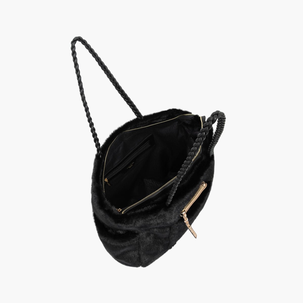 Grand sac shopper Tigra noir,doré, LOLLIPOPS