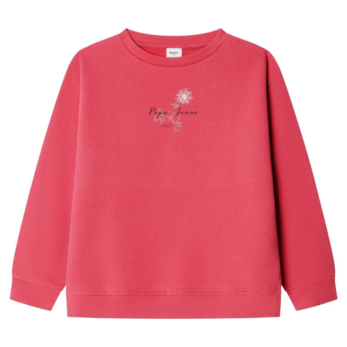 Sweat-Shirt À Col Rond Coupe Décontractée rouge rugby, PEPE JEANS
