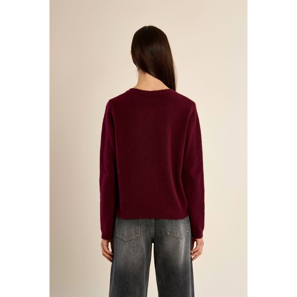 Gilet manches longues col rond rouge, MOLLY BRACKEN