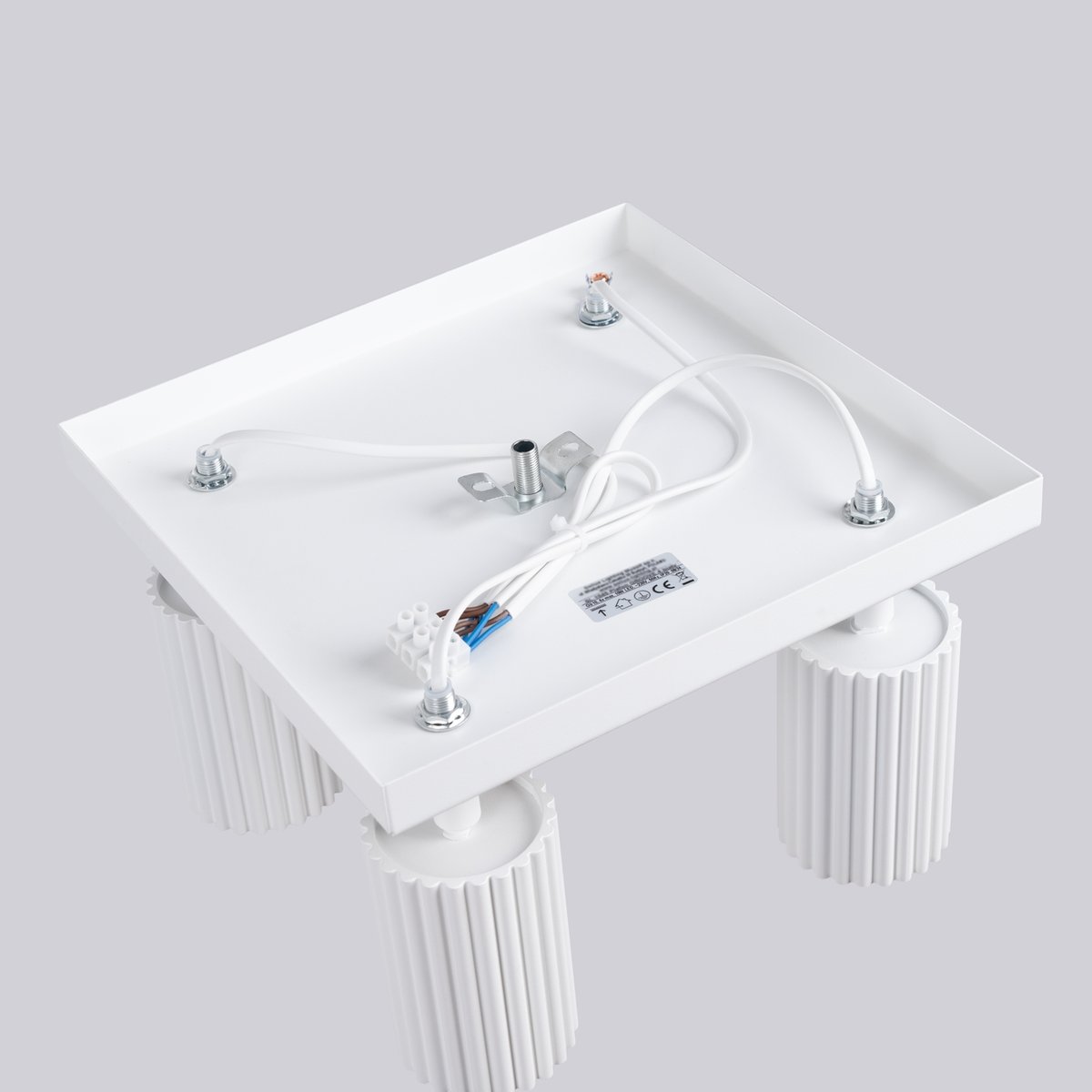 Plafonnier Aluminium Blanc GU10 4 Karbon blanc, EDEN