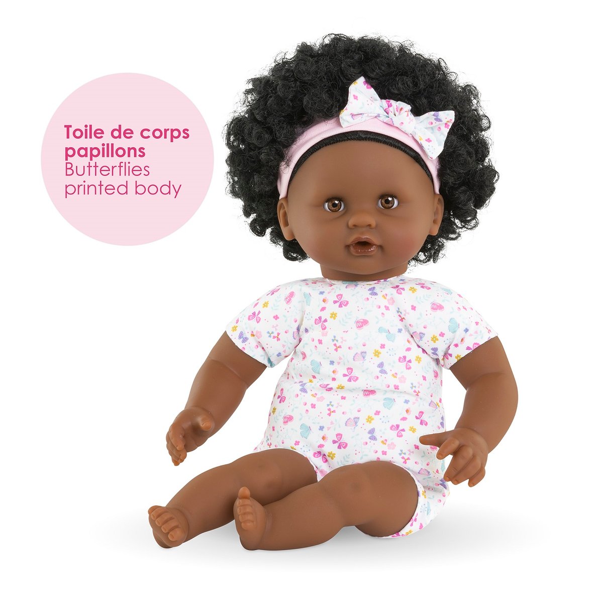 Poupon Bébé Calin Caroline rose, COROLLE