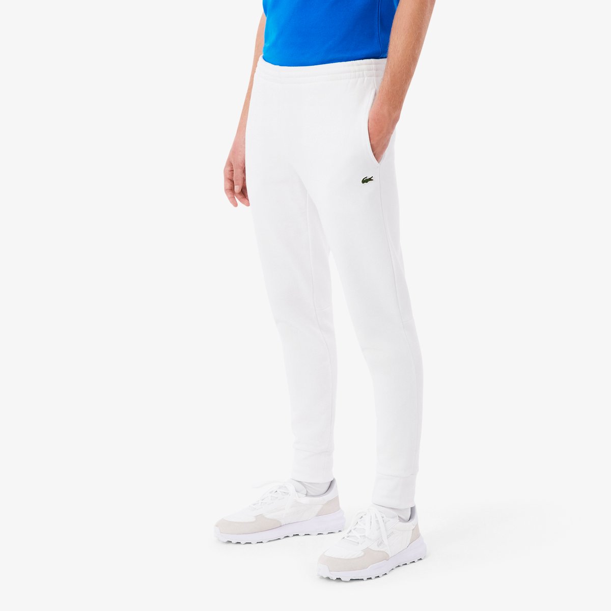 Pantalon de survêtement slim fit blanc-001, LACOSTE