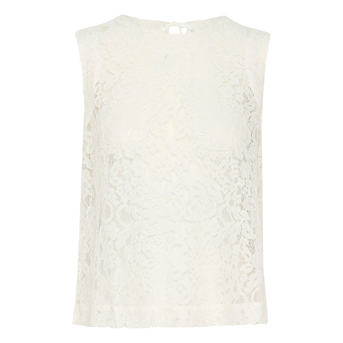 Sleeveless blouse blanc chalk, KAFFE