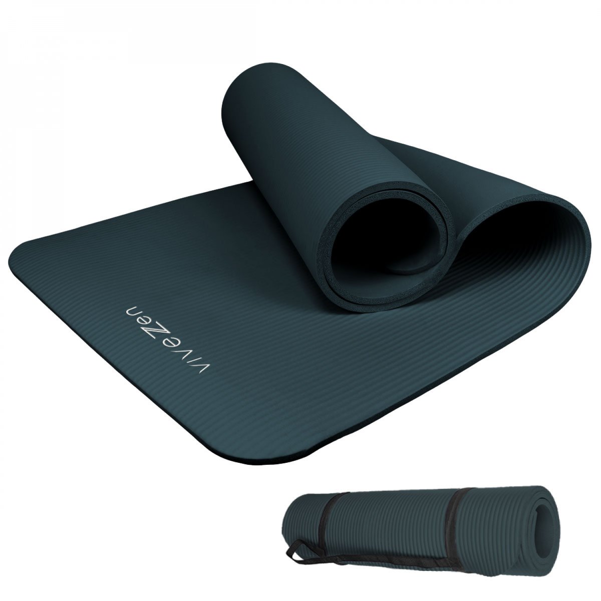 Tapis de yoga bleu gris, VIVEZEN