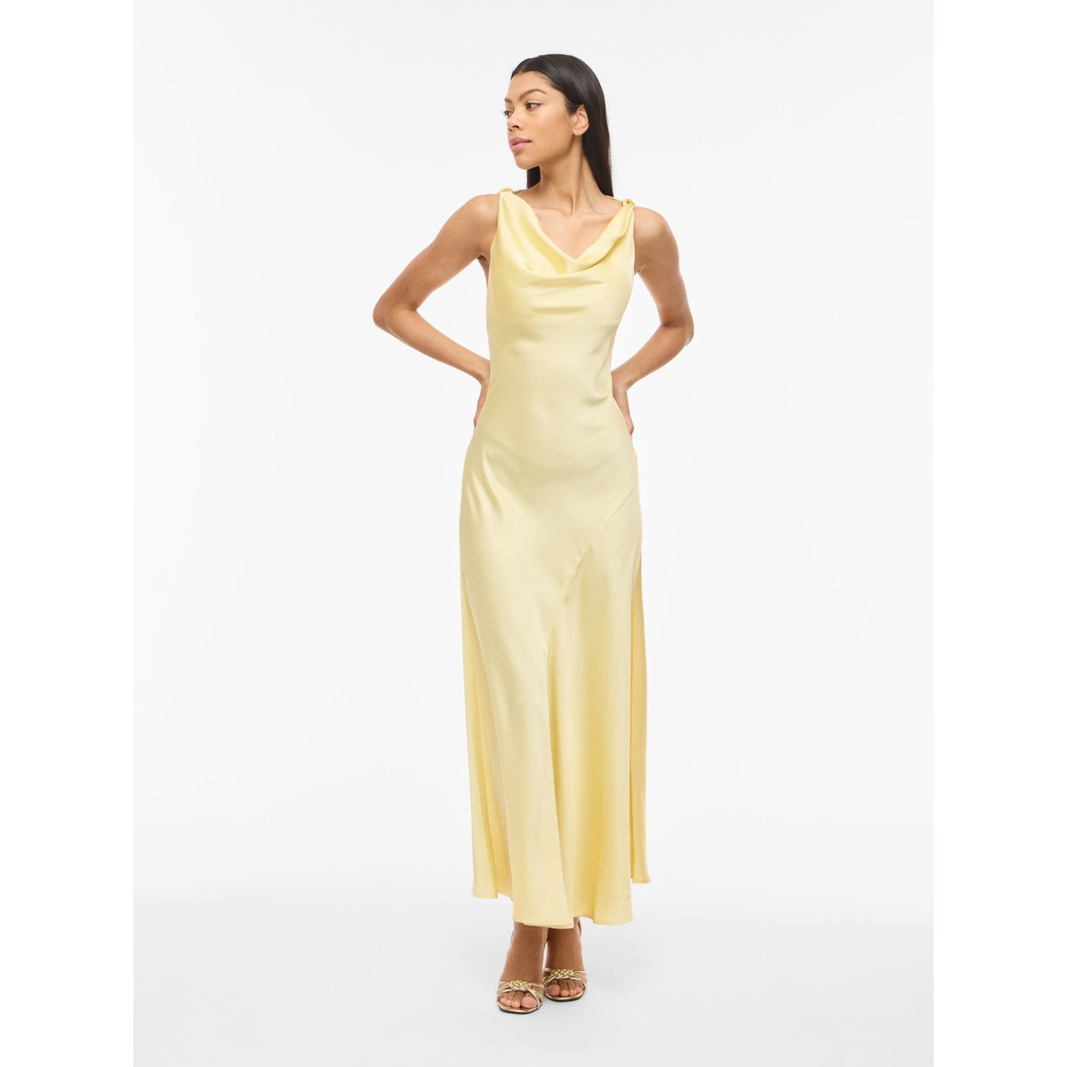 Robe Longue pastel yellow, VILA