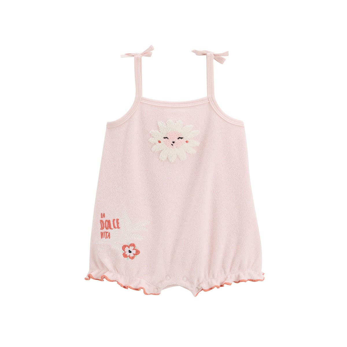 Barboteuse bébé en éponge Saona rose, PETIT BEGUIN