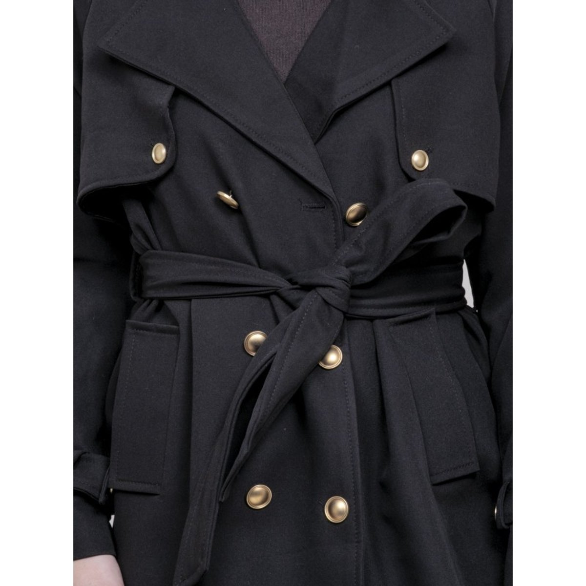 Trench Long Unzile noir, DONA LISA