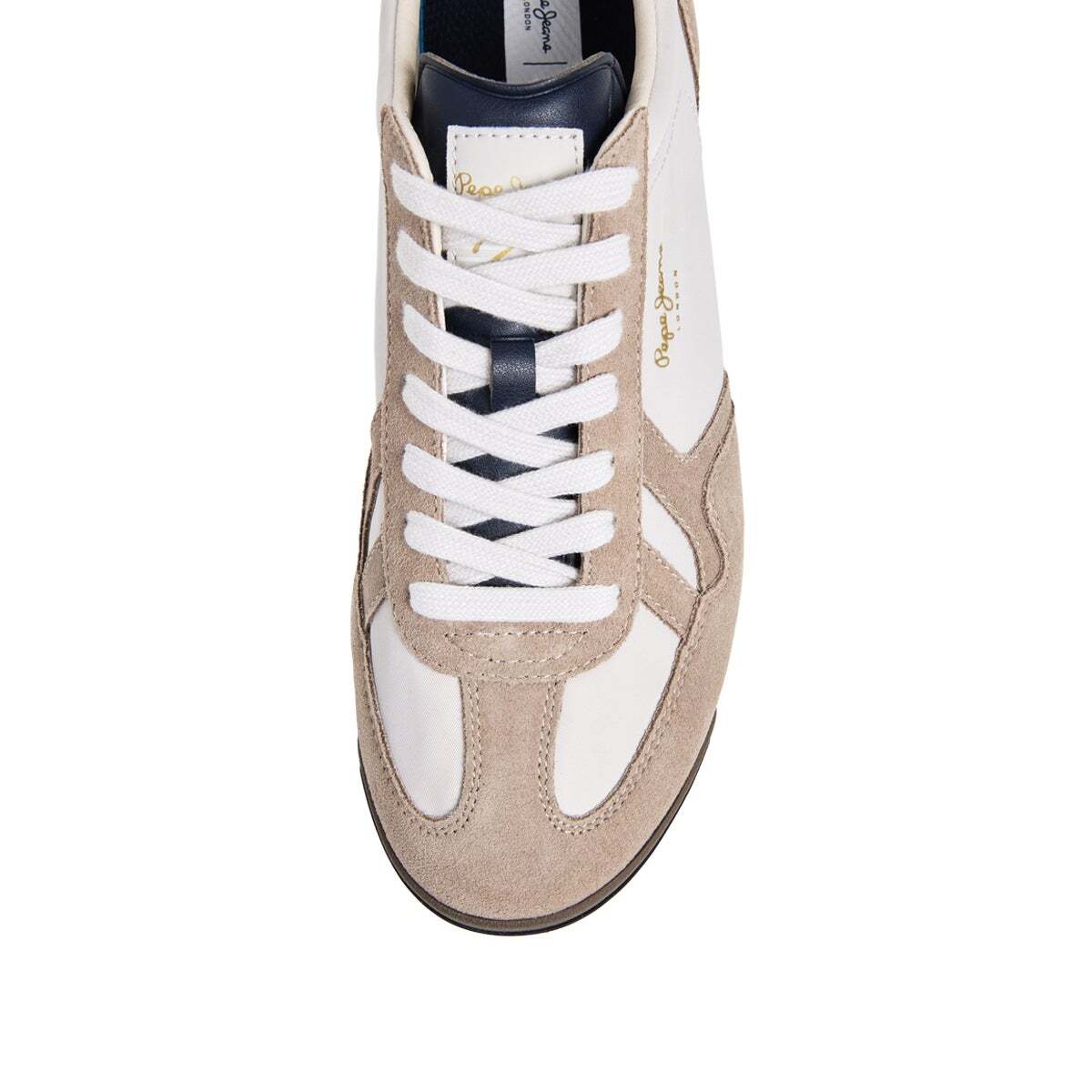 Marvin - Baskets Rétro Avec Détails En Daim blanc blanchiment, PEPE JEANS