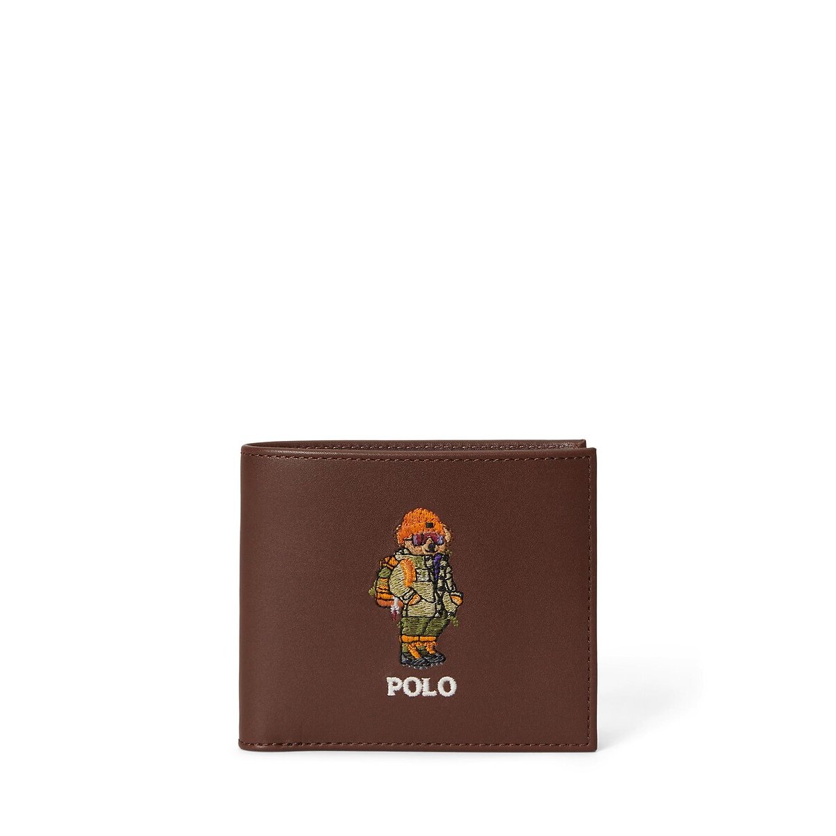 Leren portefeuille, Bear kastanje, POLO RALPH LAUREN