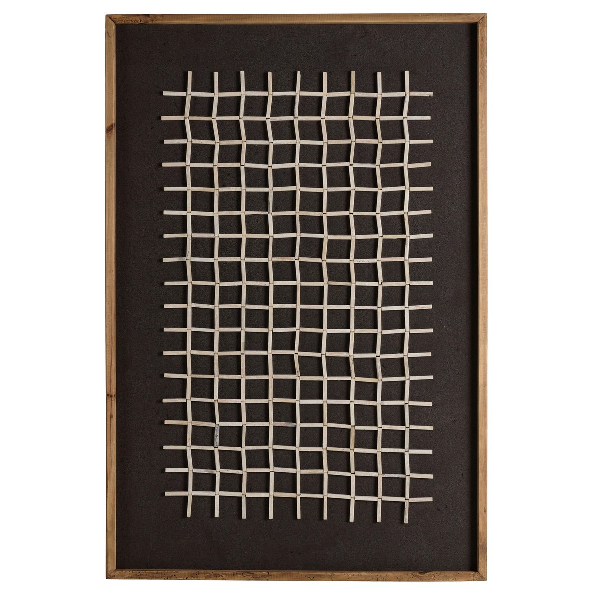 Décoration murale grille blanche sur fond noir DENVER noir, PIER IMPORT