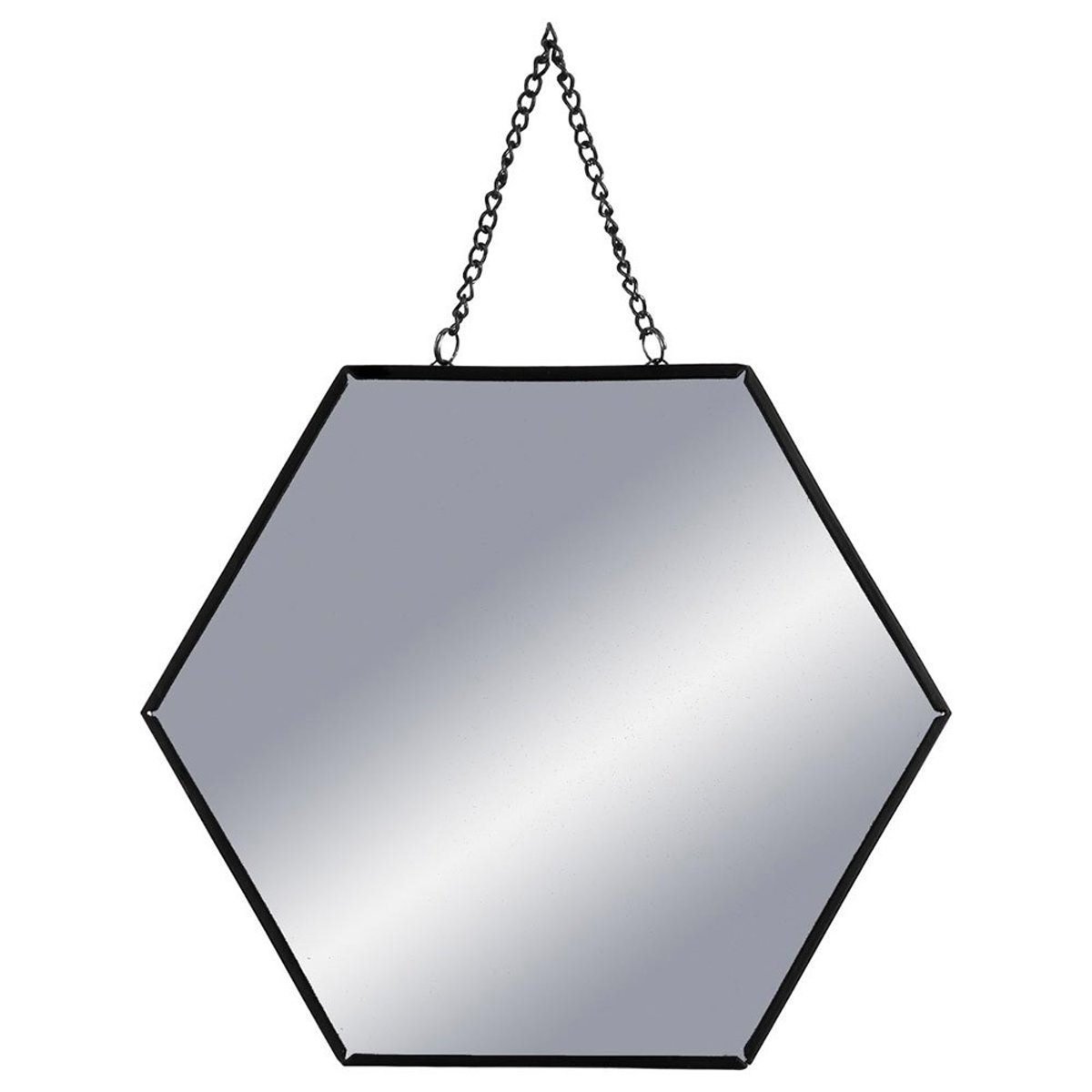 Ensemble De 3 Miroirs Hexa Chaîne Noir noir, ATMOSPHERA