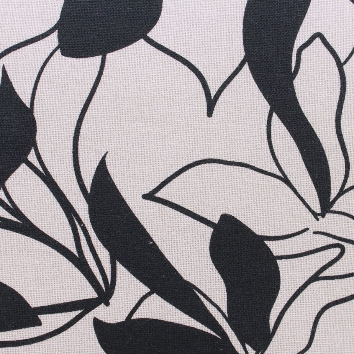 Coussin fleuri 40x40cm blanc, ORNAMI
