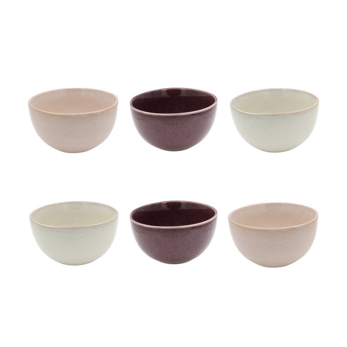 Lot de 6 bols médiums, TERRA multicolore, ARTIME