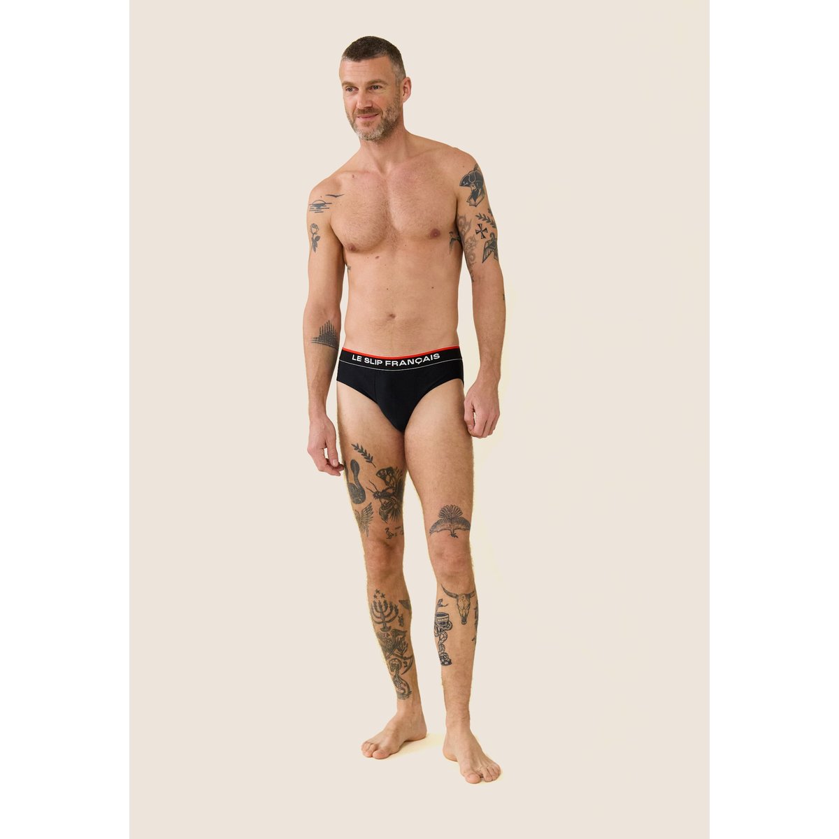 Slip de sport marine france rugby Gregoire noir, LE SLIP FRANCAIS