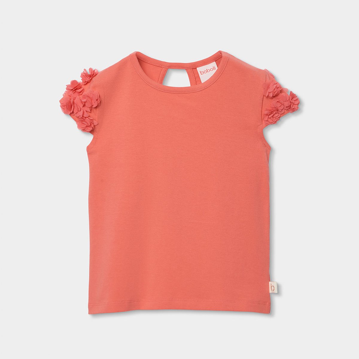 T-shirt fille coton rose, BOBOLI