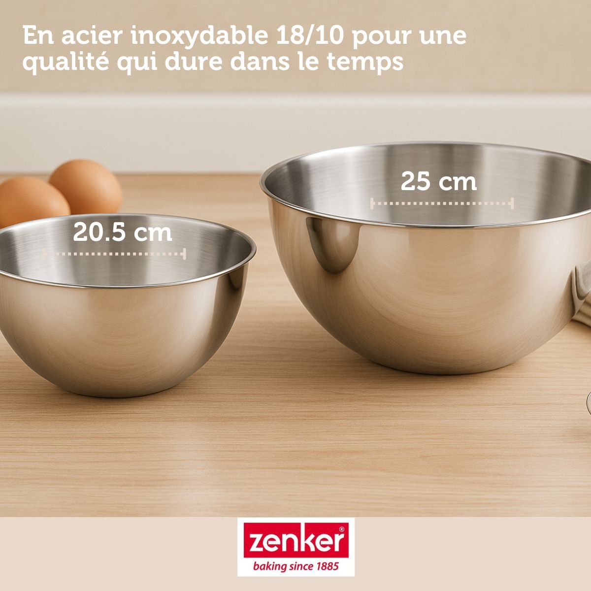 Set de 4 ustensiles de pâtisserie moule à gâteaux 2 bols PURE noir, ZENKER