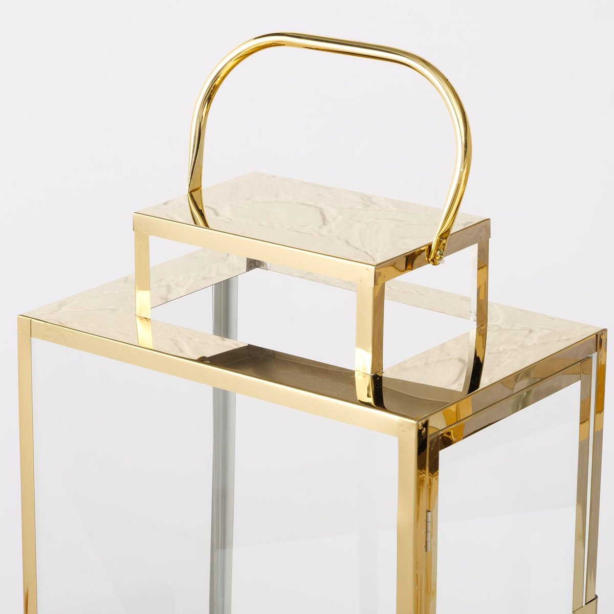 Set de 2 lanternes en métal doré et verre 20x30x46cm doré, WADIGA