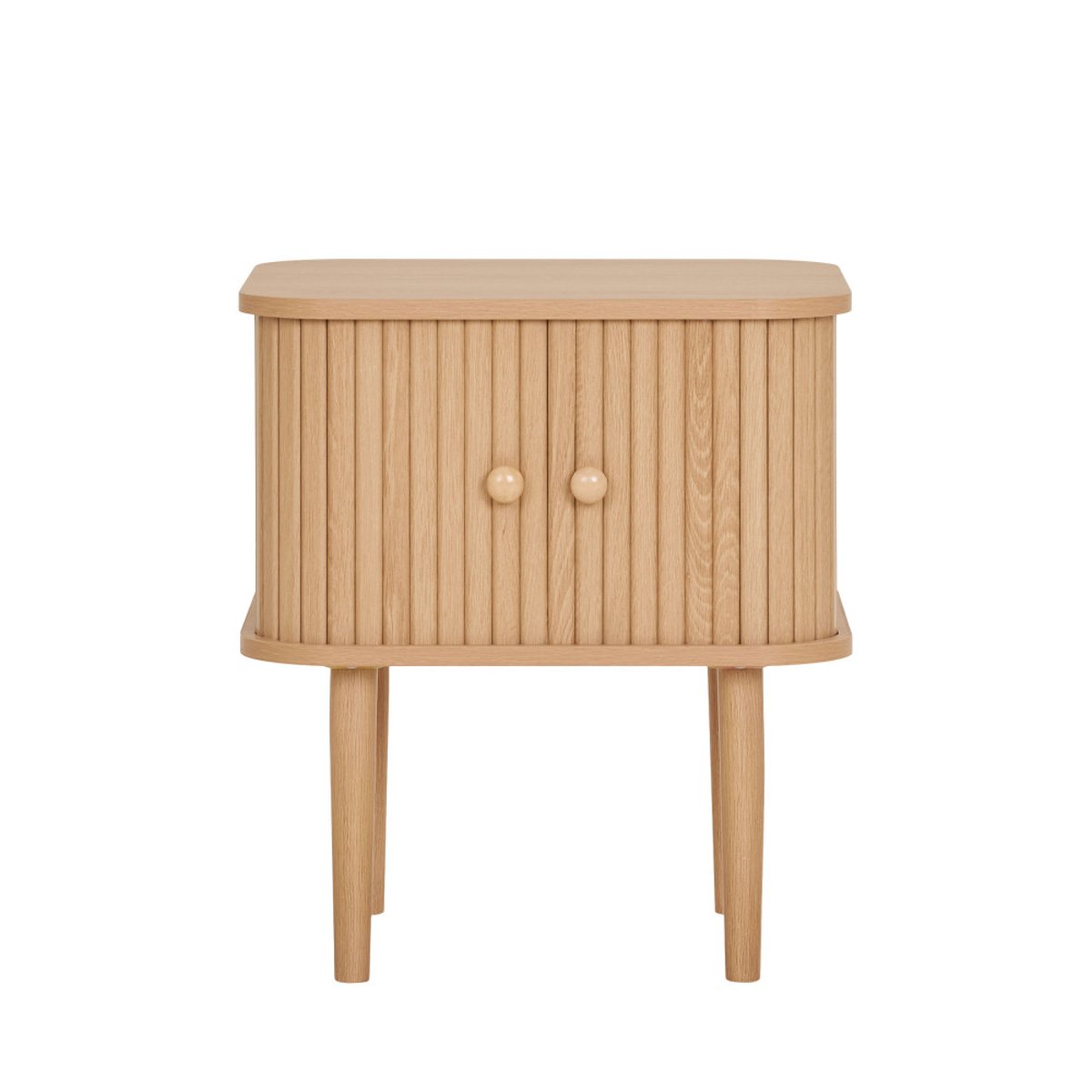 Table de chevet 2 portes coulissantes en bois- NIKKO bois clair, HOUSE NORDIC