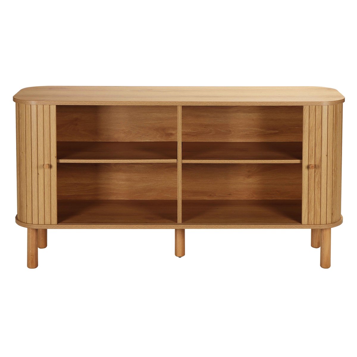 Buffet effet bois 2 portes 140 cm , TAYLOR bois clair, OVIALA