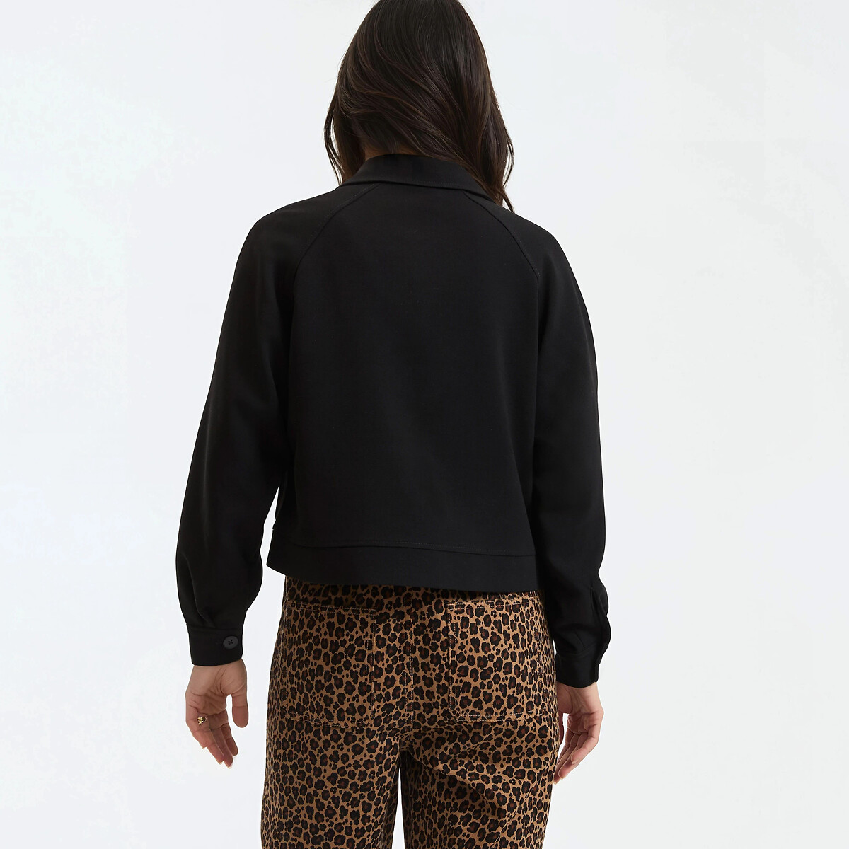 Short Loose-Fitting Jacket black, LA REDOUTE COLLECTIONS