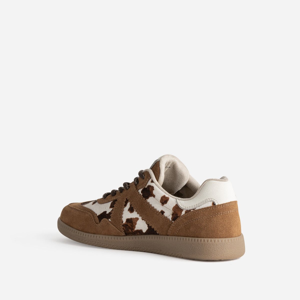 Basket en cuir POMME camel multicolore, TEXTO