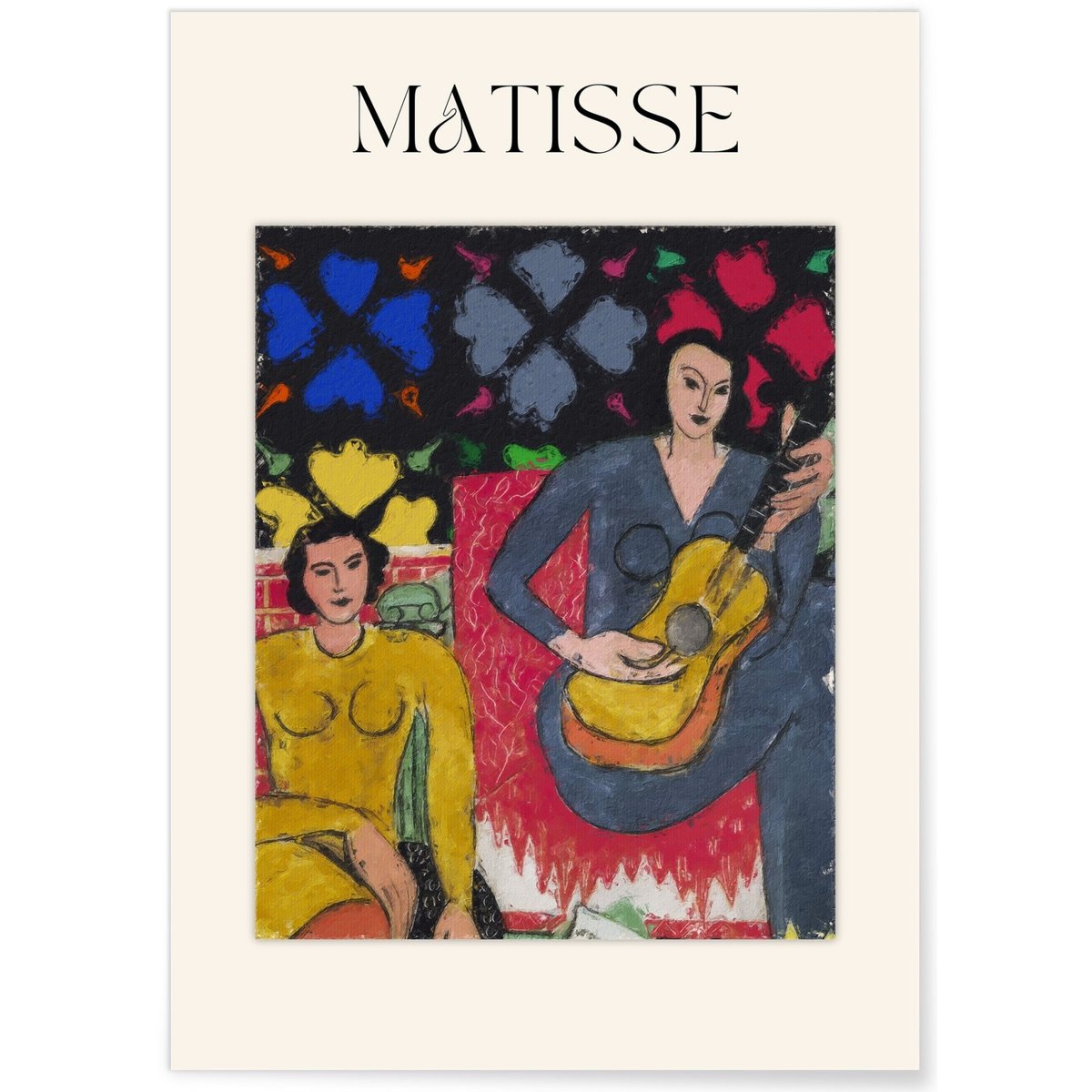 Affiche Matisse - Musiciens en Peinture blanc, L'AFFICHERIE