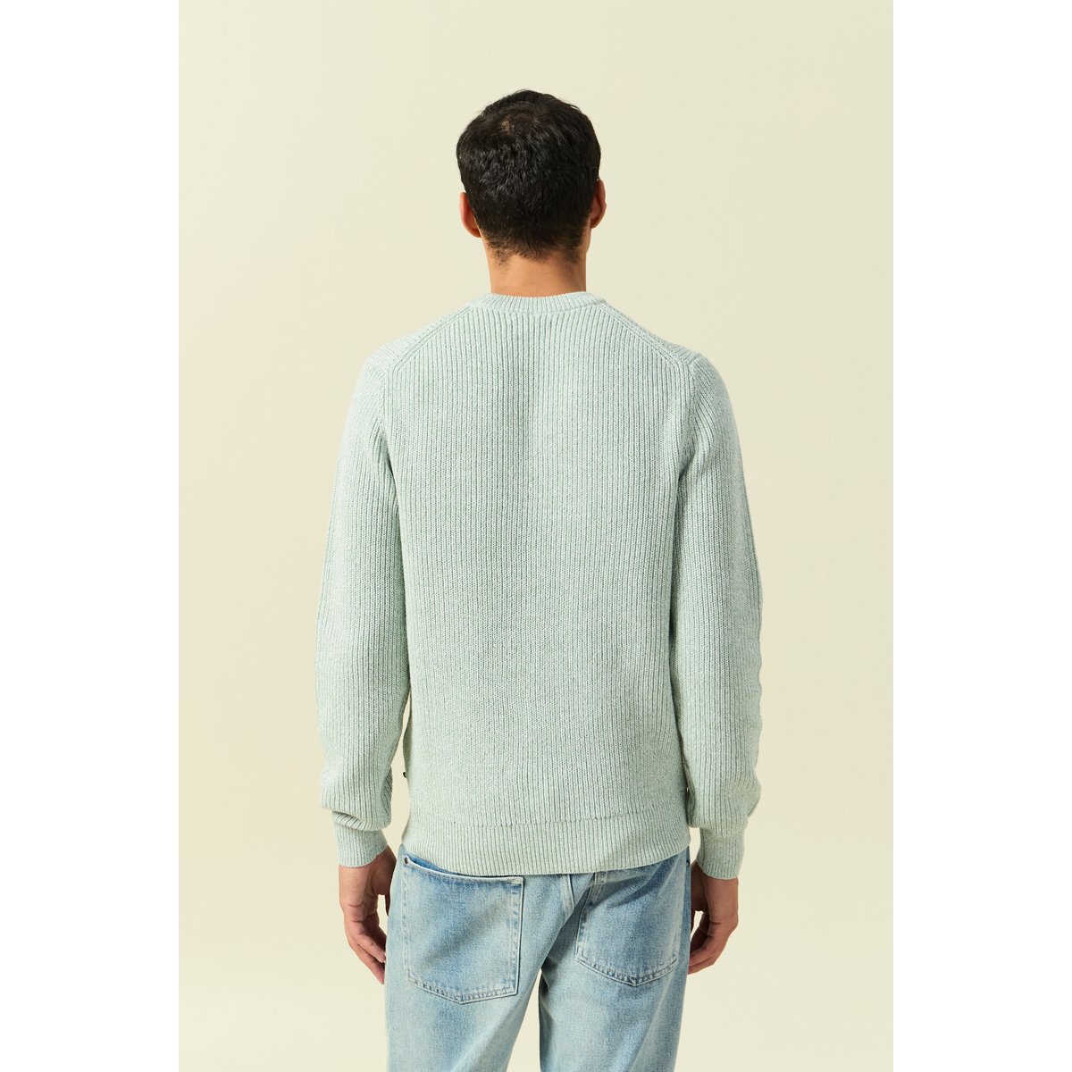 Pull manches longues vert pastel, BONOBO