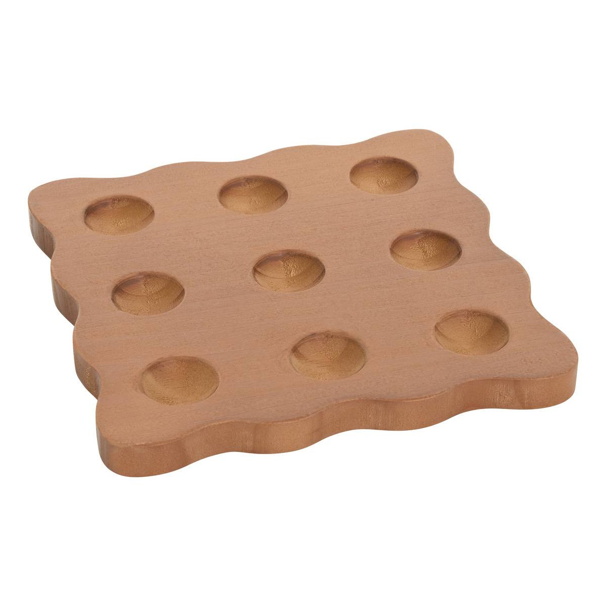 Jeu de morpion en pin ELEANA marron, ATMOSPHERA