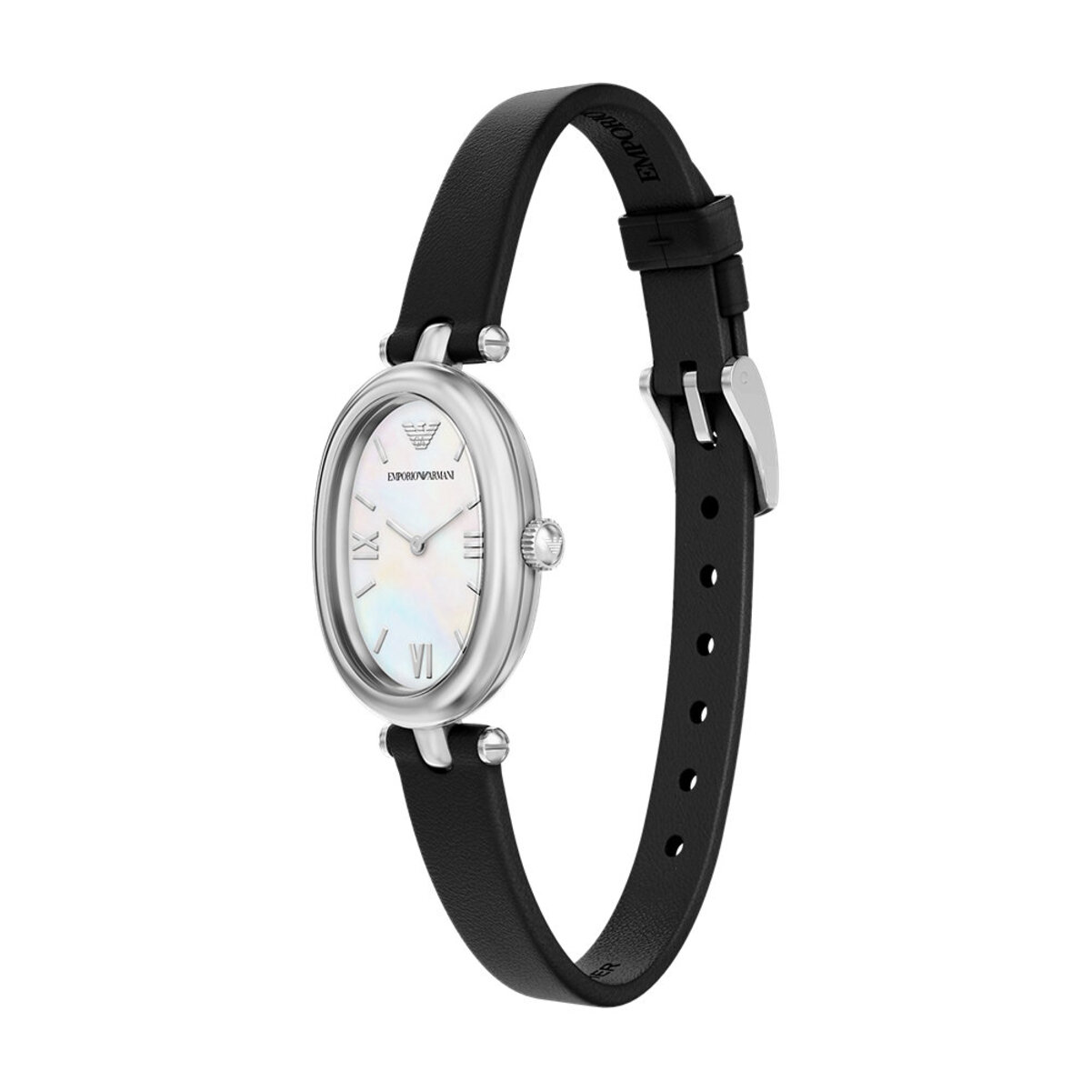 Montre Analogique EMPORIO ARMANI argenté blanc noir, EMPORIO ARMANI