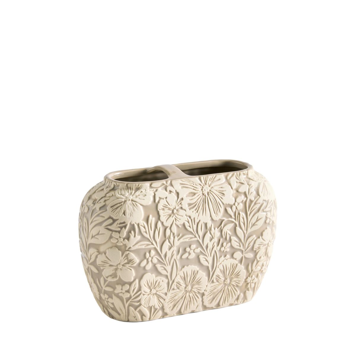 Porte-brosse à dents coloris naturel fleurs crème, NEXT