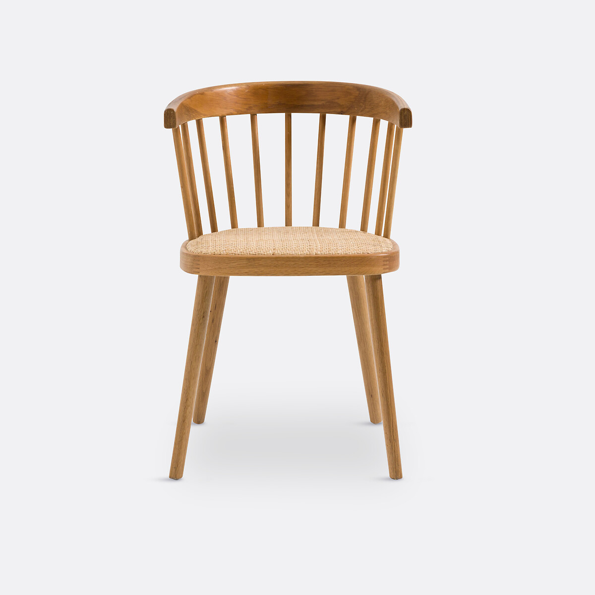 Sillón de mesa de roble y ratán Portman roble medio, LA REDOUTE INTERIEURS