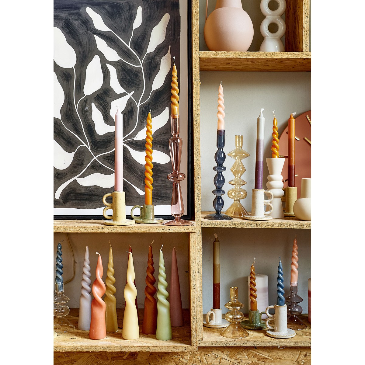 Bougie TWIST marron clair, MICA DECORATIONS