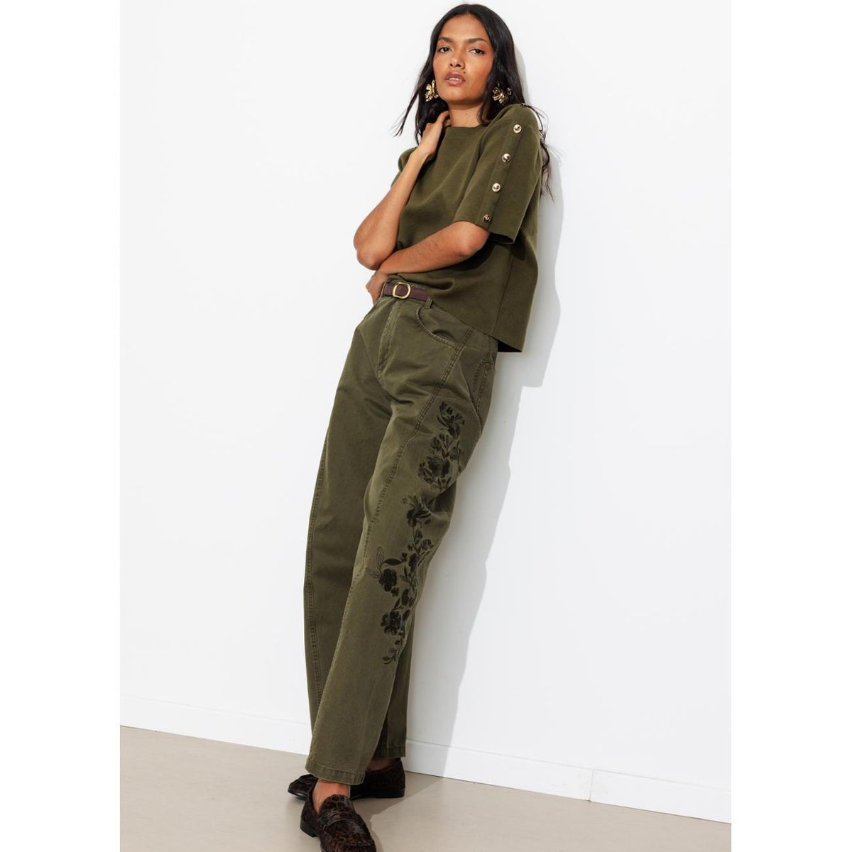 Pull manches courtes kaki, PROMOD