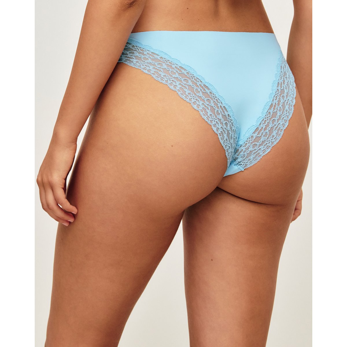 Culotte en microfibre et dentelle NEW SHOOMIZ bleu ciel, UNDIZ