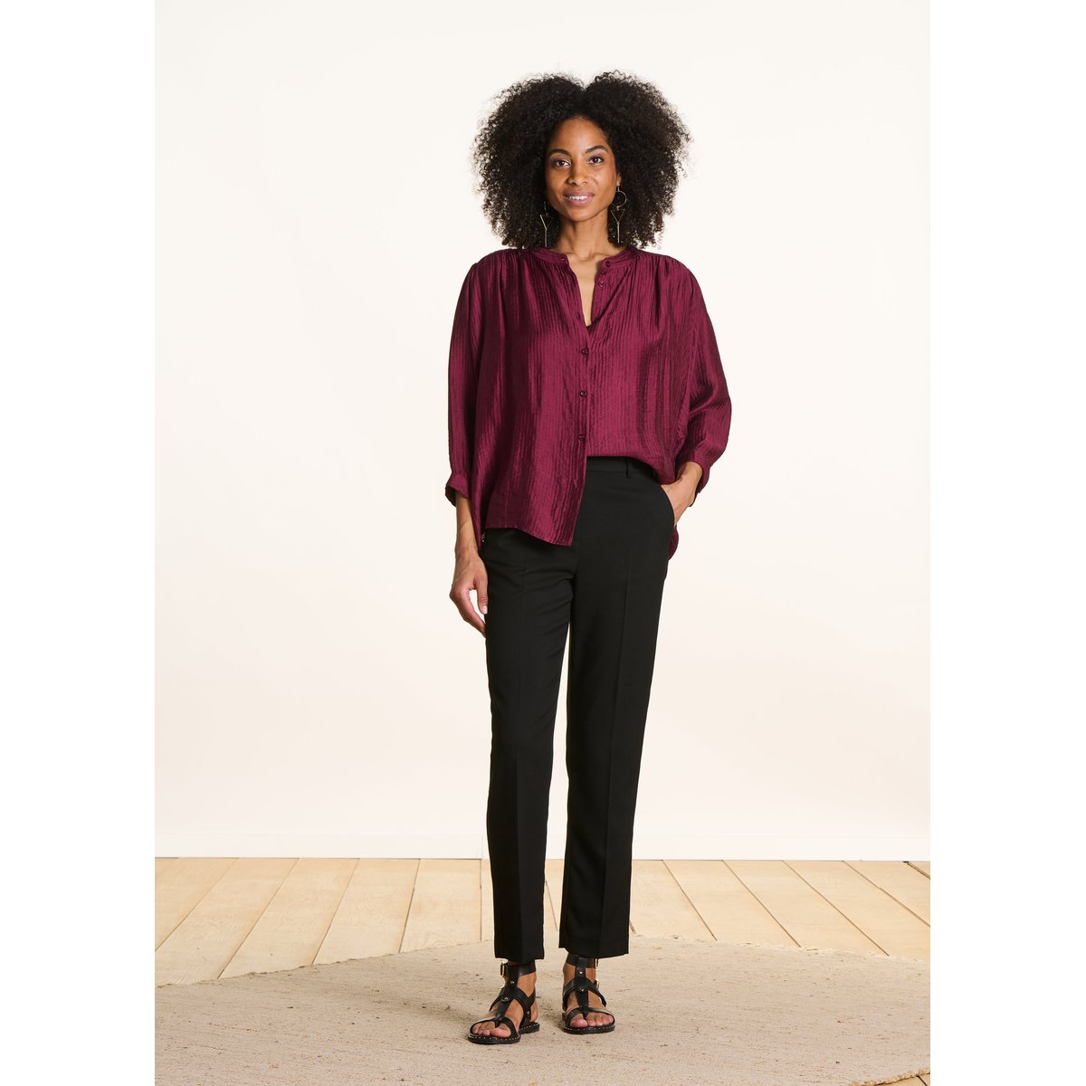 Pantalon cigarette 7/8ème noir, LA FEE MARABOUTEE