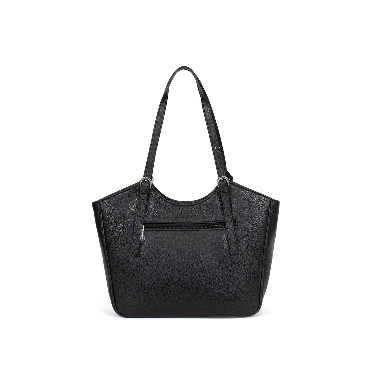Sac porté épaule 2 anses AURORE noir, HEXAGONA