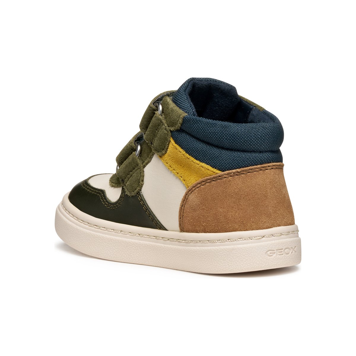 Baskets B NASHIK ivoire clair/vert foncé, GEOX