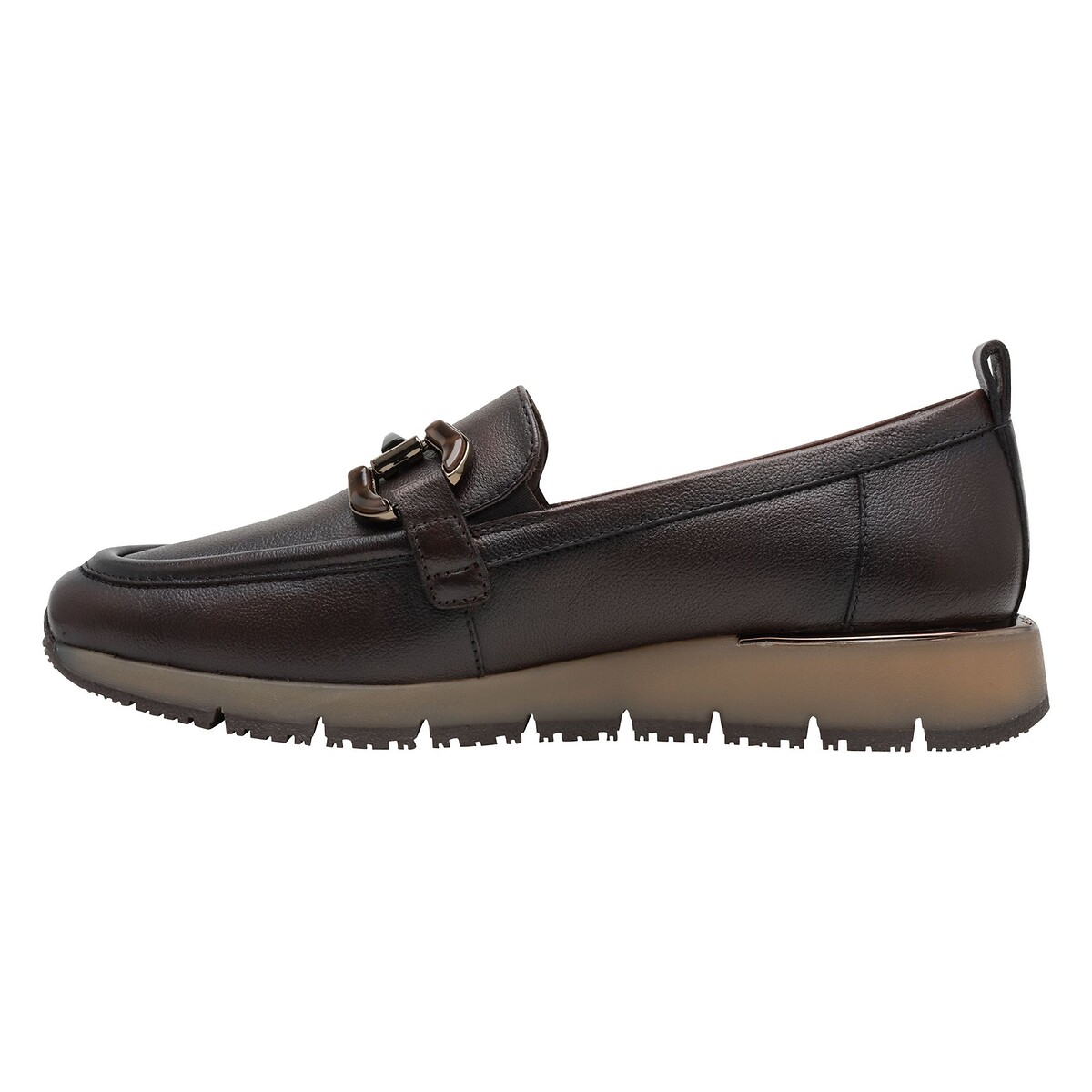 Mocasines deportivos de piel marrón oscuro, TAMARIS