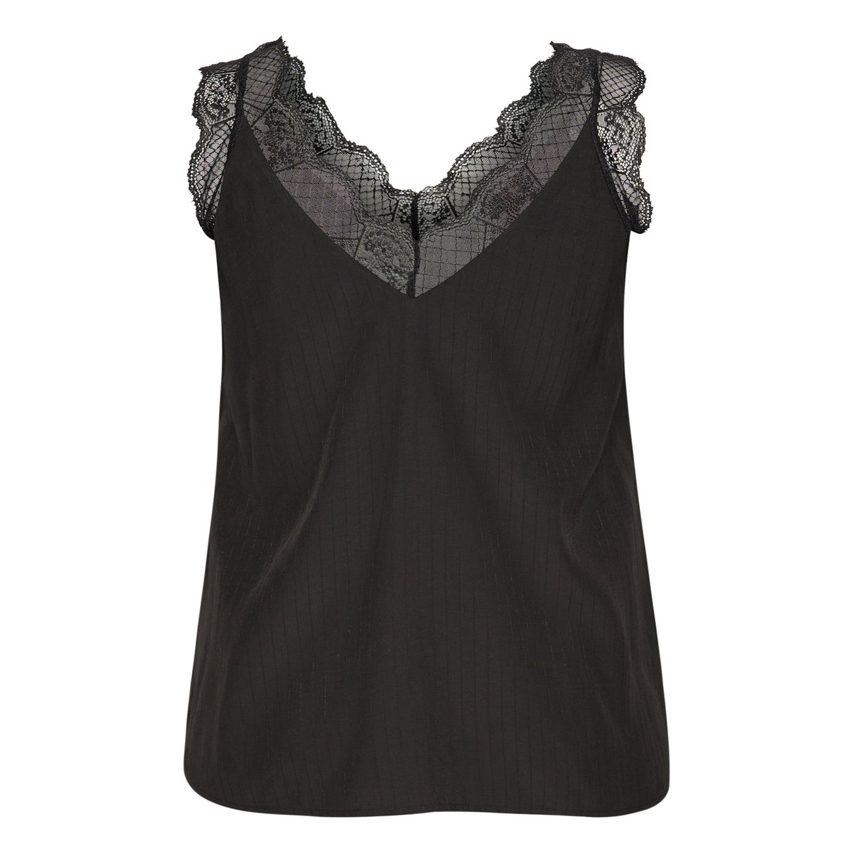 Sleeveless blouse noir black, KAFFE CURVE